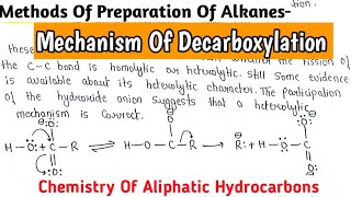 Decarboxylation  Methods of Preparation Of Alkanes  Laboratory Method  chemistry [upl. by Anned]