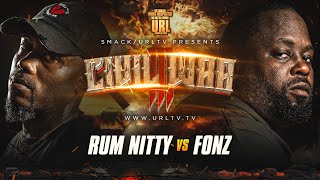 RUM NITTY VS FONZ  URLTV [upl. by Beaston]