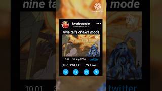 Naruto nine tails chakra mode WhatsApp status mass 🥰😍😘🤩 [upl. by Paget919]