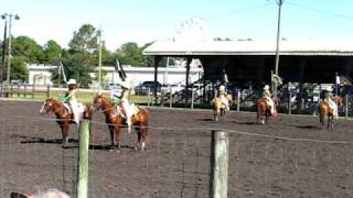 The Rockin L Cowgirls Drill Team perform at the Volusia County Fair [upl. by Aikrahs]