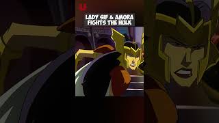 Lady Sif amp Amora Fights The Hulk 🤕 marvel avengers hulk [upl. by Nwad]