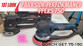 new PARKSIDE PERFORMANCE PPEXS 750A1 Getriebe Exzenterschleifer gear drive VS BOSCH GET 75150 [upl. by Matta]