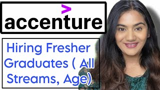 Accenture Nov 2023 Job Vacancy for Freshers  All Streams Percentage and All Cities can apply [upl. by Nahtanaoj]