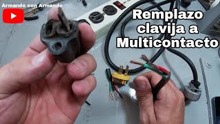 Como le cambio la clavija✅ a mi multicontacto o extensión de luz [upl. by Cleres714]