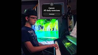 Piano hanon 5 daily exercises shorts drasweet1👈 christytsangmusic [upl. by Ennaeirb]