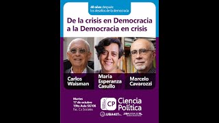 DE LA CRISIS EN LA DEMOCRACIA A LA DEMOCRACIA EN CRISIS [upl. by Mani]