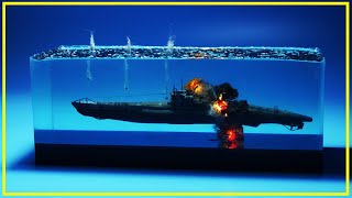 Epoxy Resin Diorama  UBoat meets her demise [upl. by Saalocin]