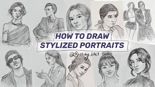 How to draw Stylized Portraits sketchylife7 [upl. by Jeane552]