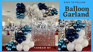 Easy to follow Balloon Garland for Graduation set up [upl. by Namrehs]