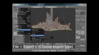 ESRI ArcScene to Fbx COLLADA and 3ds using Blender Tutorial [upl. by Atrice]