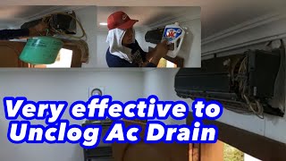 HOW TO UNCLOG SPLIT TYPE AC DRAIN TAGALOG [upl. by Leunamne270]