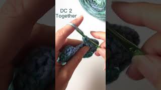 Crochet Stitch Tutorial Double Crochet Two Together crochet shortscrochet crochettutorial [upl. by Ramin]