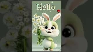 AssalamuAlaikum ola ola song cute new rabbit assalamu cat viralvideo shorts reels [upl. by Wrdna]