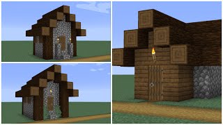 How to build a Minecraft Village Small House 3 4 amp 5 114 taiga [upl. by Haines]