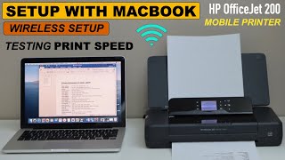 HP OfficeJet 200 Printer Setup With MacBook Wireless Setup Testing Printing Speed [upl. by Ikim]