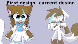 First oc design vs Current oc design cringe warning [upl. by Ahsiuqat]