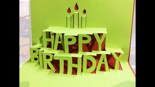 Make A 3D Happy Birthday Gift Card Easy [upl. by Imogene]