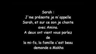 Sarah Amina Chaïma  Ma Famille  Paroles [upl. by Ki917]