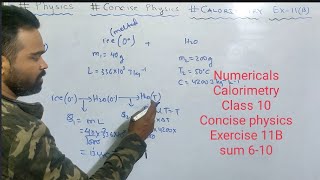 Numericals on Calorimetry class 10  Concise physics  Selina  Icse  Exercise 11B  Sum 610 [upl. by Thor]