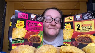 Jamaican Patty eatingshow foodie mukbang [upl. by Durrace]