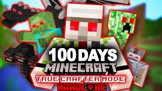 【マイクラ100days】敵が魔改造された「真のクラフターモード」で全実績解除目指して100日ハードコアサバイバル！【Minecraft】 [upl. by Streeter]