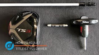 How to adjust your Titleist TS3 driver [upl. by Koosis731]