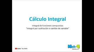 Integral de funciones compuestas [upl. by Appleton]