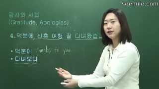 Learn Korean Language 12 Thanks Gratitude Apologies 감사 사과 아서 어서 표현 [upl. by Magnus]