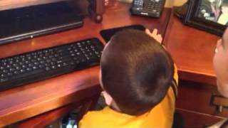 My 4 Year Old Son Using Starfall to Learn How to Read [upl. by Ecinhoj]