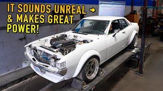 1977 Toyota Celica RestoMod Build  EP13  DYNO RESULTS [upl. by Ahsilav752]