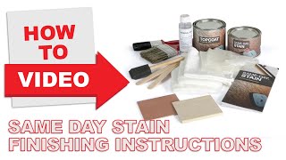 HowTo use SameDay Stain and Topcoat Fiberglass Doors [upl. by Sollars]