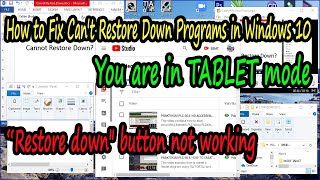 How to Fix Cant Restore Down Programs in Windows 10 [upl. by Swinton]