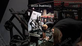 350lb Dumbbell at the Mr Olympia Expo 💪🤪 [upl. by Nebra]