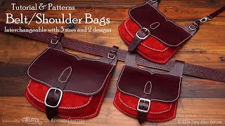 How to Make Medieval amp Rennaissance Leather Belt Bags with Easy Leathercraft Kit Patterns [upl. by Aimas]