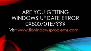 Fix Windows Update Error 0x800701E7 [upl. by Teplitz257]