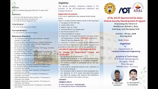 ATAL AICTE Sponsored Online Faculty Development Program  Day 4 [upl. by Eillen]