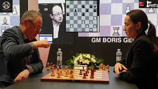 GM Boris Gelfand vs GM Kateryna Lagno  A Tactical Rook Knight Endgame  Satty Zhuldyz Rapid [upl. by Oah]