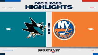 NHL Highlights  Sharks vs Islanders  December 5 2023 [upl. by Nivej828]