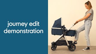 Journey Edit Pram and Pushchair  Demonstration series  Mothercare [upl. by Ahsekan631]