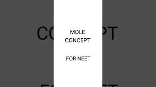 Mole Concept class 11  NEET Notes Physical Chemistry AIIMS [upl. by Mordecai]