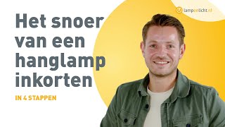 Het snoer van een hanglamp inkorten  TECHNISCHE UITLEG [upl. by Komarek986]