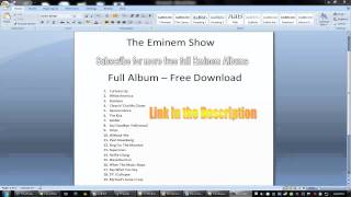 The Eminem Show FULL ALBUM DOWNLOAD [upl. by Cath]