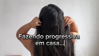 Passo a passo alisando o cabelo em casa alisamento progressiva fioterapia [upl. by Onileva41]