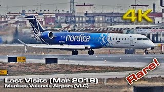 Valencia Airport Last Visits 4KFebMar 2018 [upl. by Arocahs]