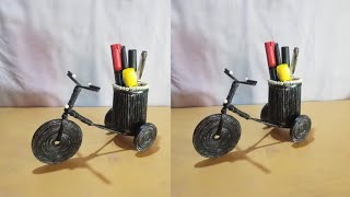 Newspapers pen holder craft ideasBest out of waste [upl. by Sinclare]