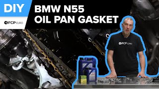 BMW N55 Oil Pan Gasket Replacement DIY 20102013 BMW E82E88 135i 135is [upl. by Macswan320]