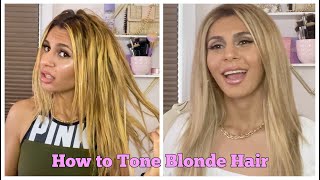 How to Tone Blonde Hair using Wella T18 amp Age Beautiful Pearl Toner [upl. by Reich]