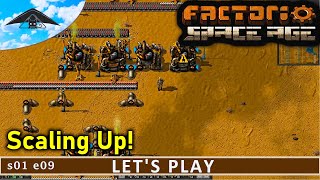 Scaling Up  Factorio Space Age s01 e09 [upl. by Nadabas]