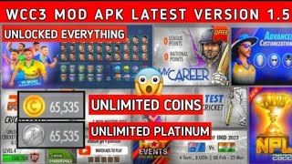 Wcc3 Mod Apk V15 Unlock Everything NPL amp Career Mode Advance Customization Pack Everything Unlock [upl. by Otrebor]