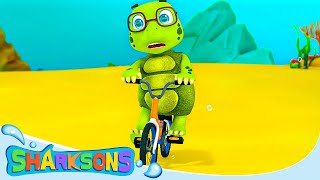 Learn to Ride a Bike  The Sharksons  Songs for Kids  Nursery Rhymes amp Kids Songs [upl. by Yatnahs]